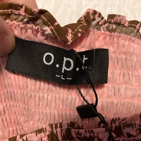 OPT -One Pretty Time Calypso pink/brown Crop top - Picture 7 of 10